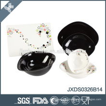 Wholesale price 26 pcs colored porcelain saudi arabia market dinner set